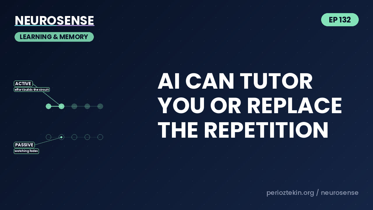 AI Can Tutor You or Replace the Repetition